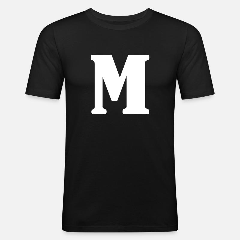 M - Männer Slim Fit T-Shirt - Schwarz