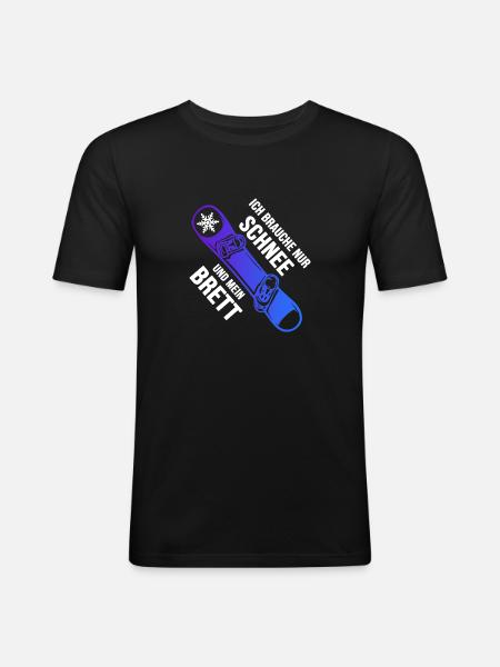 Snowboard Freestyle Snowboarder - Men's Slim Fit T-Shirt - black