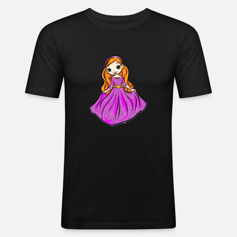 Prinzessin Kleid Geschenk Mädchen - Männer Slim Fit T-Shirt - Schwarz
