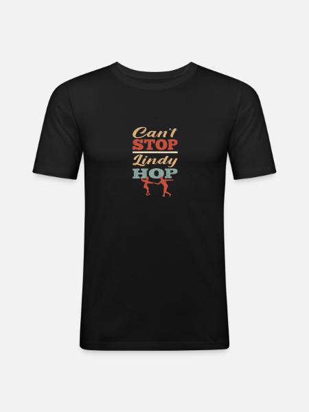 Can't Stop Lindy Hop - Men's Slim Fit T-Shirt - black