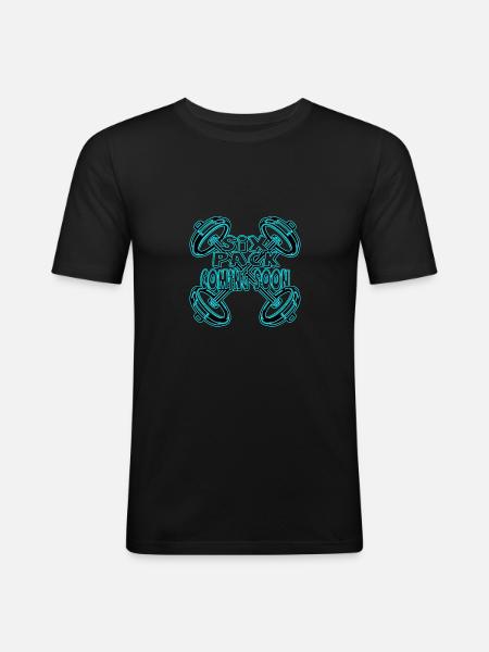 Six Pack Coming Soon 22 - Men's Slim Fit T-Shirt - black