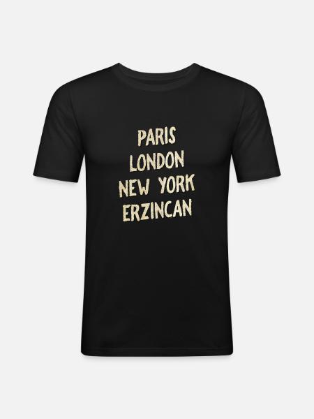 Erzincan - Männer Slim Fit T-Shirt - Schwarz