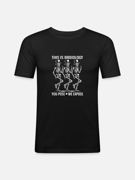 Esqueletos Bailando Refrán De Radiología Divertido - Camiseta ajustada hombre - negro