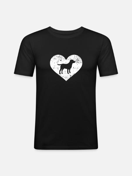 Labrador - Männer Slim Fit T-Shirt - Schwarz