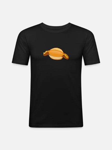 Thüringer Bratwurst Wurst Rostbratwurst - Männer Slim Fit T-Shirt - Schwarz