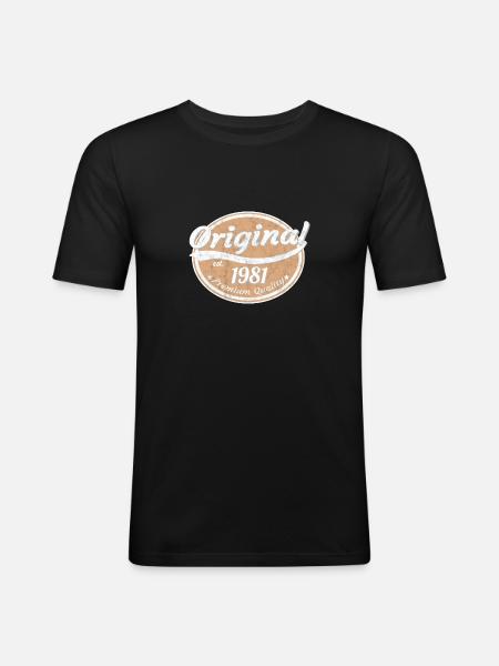 1981 - Men's Slim Fit T-Shirt - black