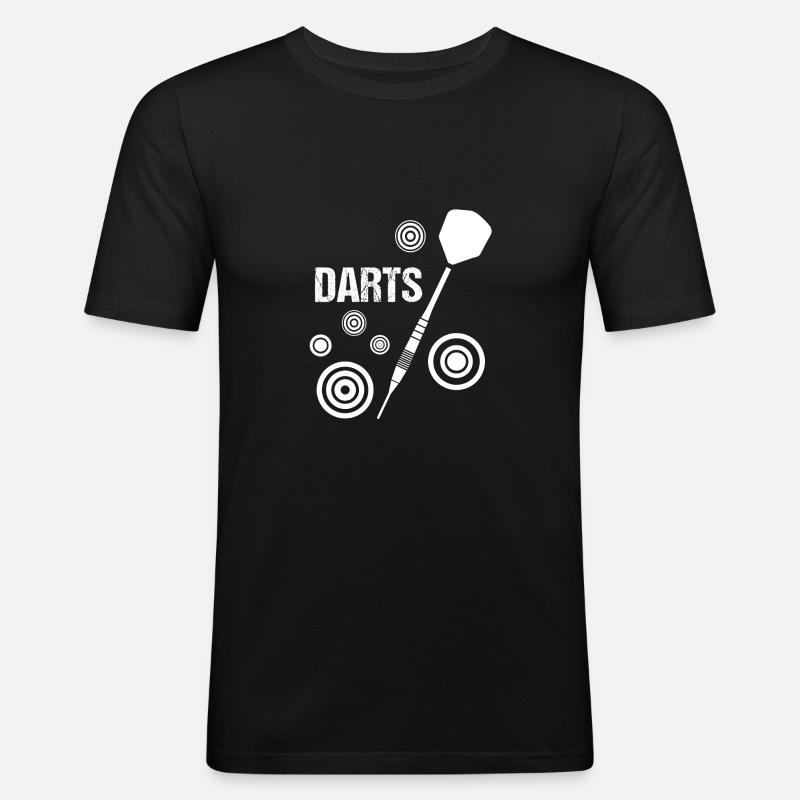 Darts Dart - Männer Slim Fit T-Shirt - Schwarz