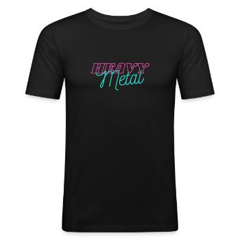 HEAVY METAL - Rock - T-shirt près du corps Homme - noir - Devant - Nik (191cm)