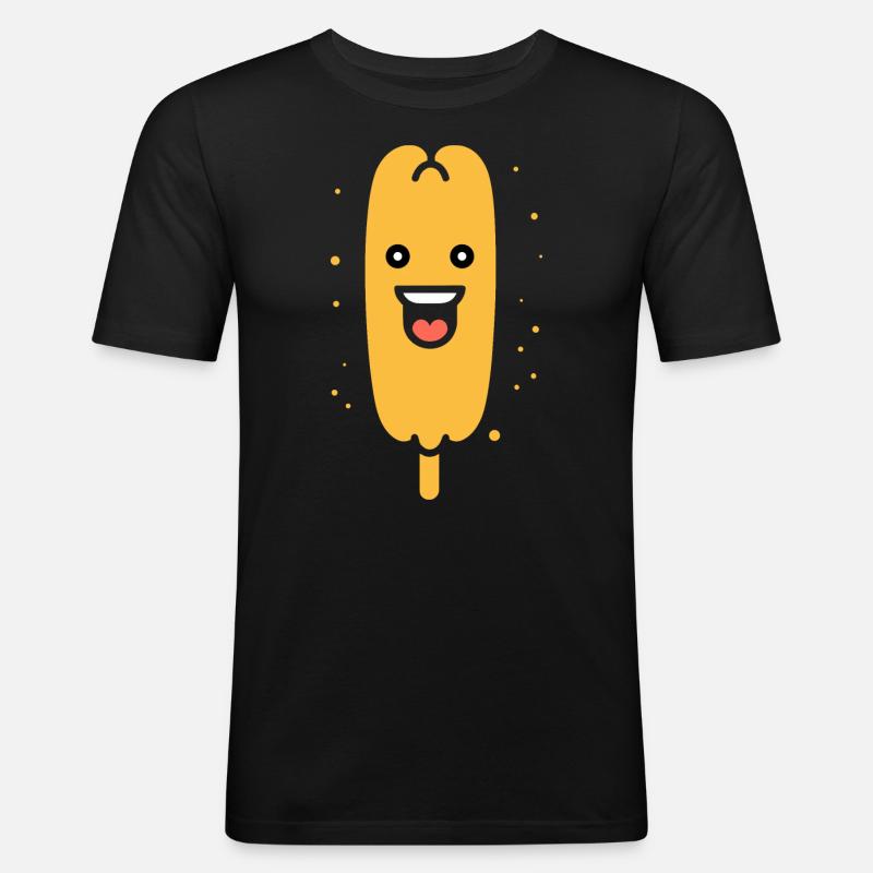 Mais Hundefutter - Männer Slim Fit T-Shirt - Schwarz