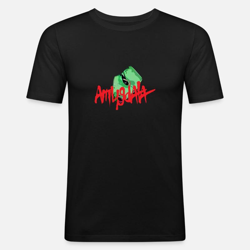 Amygdala 2 - Männer Slim Fit T-Shirt - Schwarz
