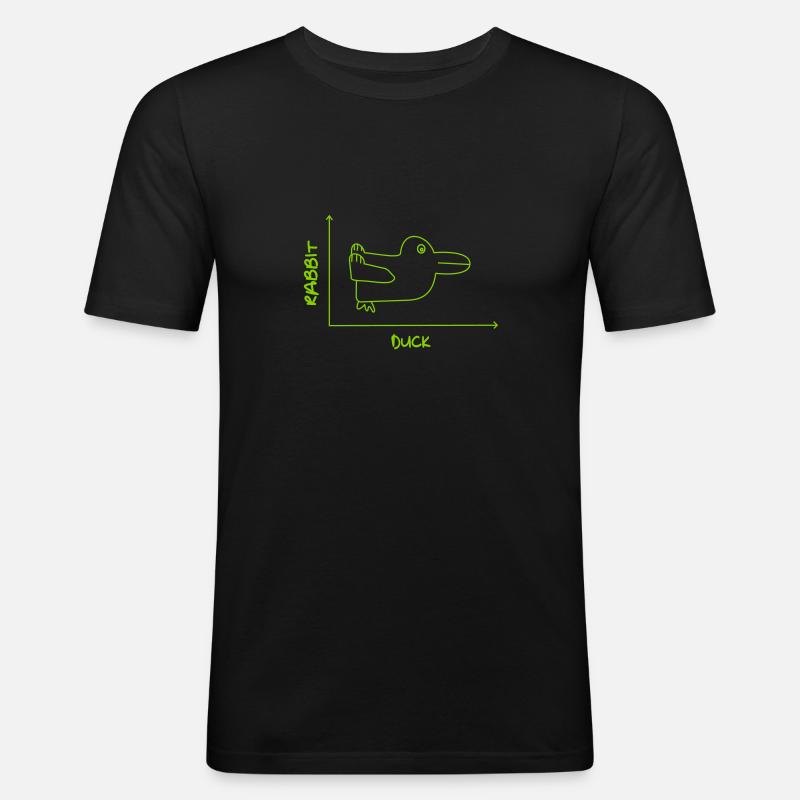 Duck'n Rabbit - Männer Slim Fit T-Shirt - Schwarz