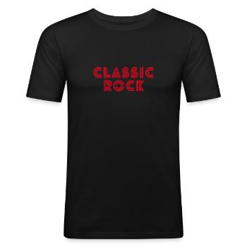 Classic Rock - Männer Slim Fit T-Shirt - Schwarz - Vorne - Nik (191cm)
