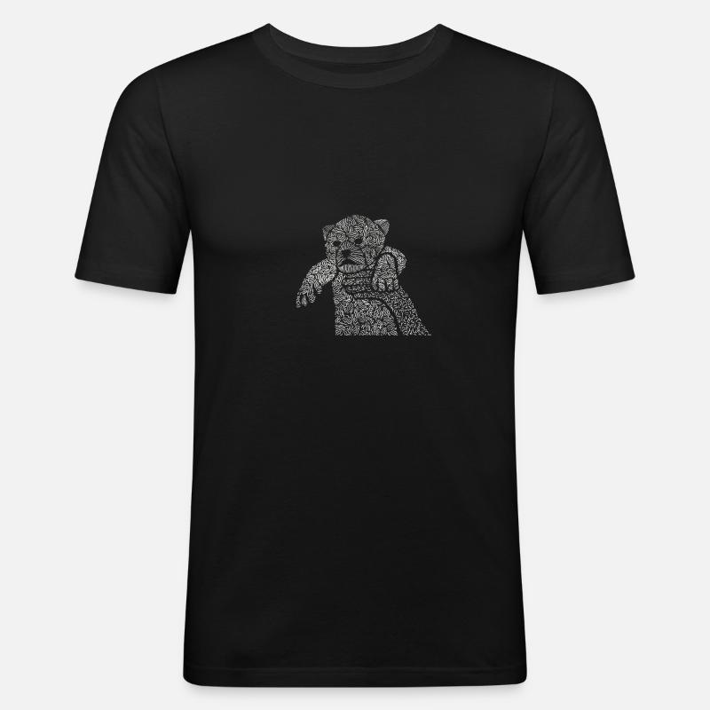 Simba - Männer Slim Fit T-Shirt - Schwarz