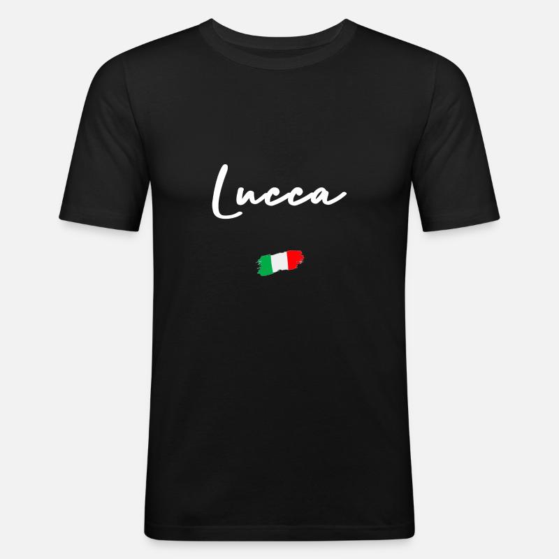 LUCCA - T-shirt près du corps Homme - noir
