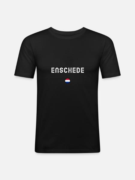 ENSCHEDE - Men's Slim Fit T-Shirt - black