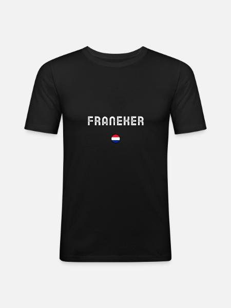 FRANEKER - T-shirt près du corps Homme - noir