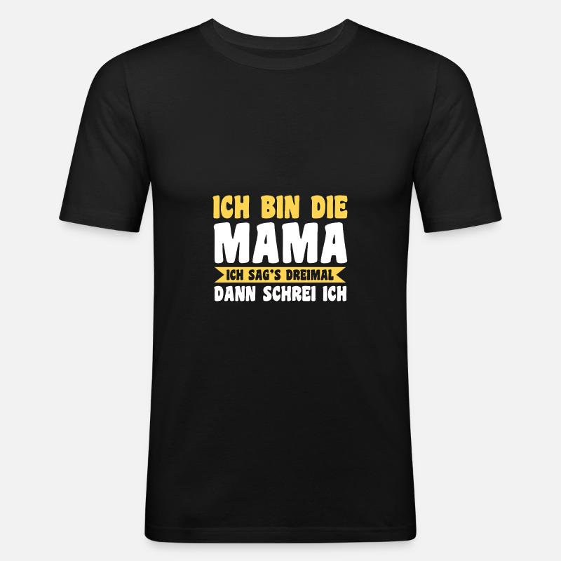 Mutter Team Mama - Männer Slim Fit T-Shirt - Schwarz