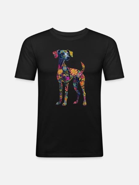Whippet - Männer Slim Fit T-Shirt - Schwarz