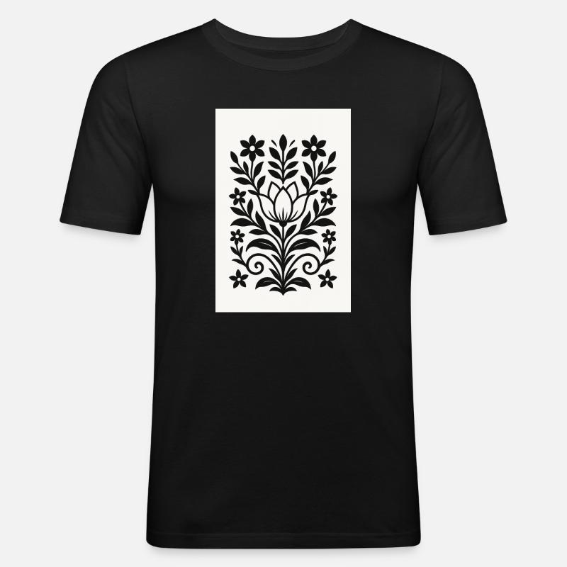 RayPay Eclipse - Männer Slim Fit T-Shirt - Schwarz