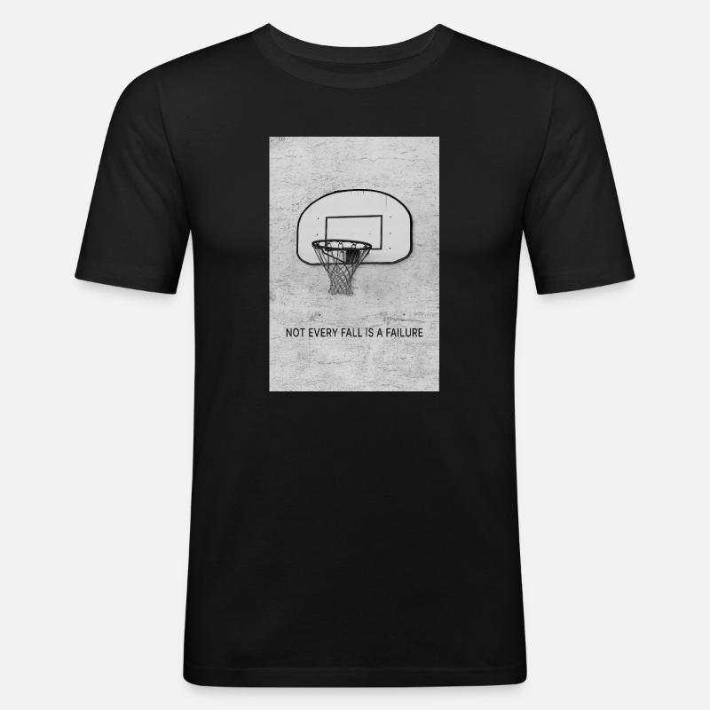 Not every fall is a failure - Männer Slim Fit T-Shirt - Schwarz