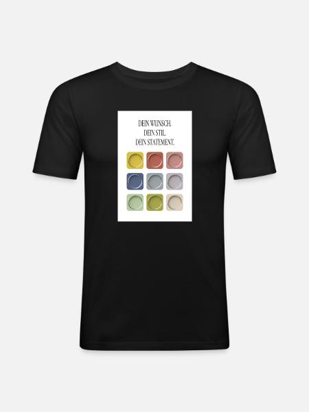 Your desire Your style Your statement - Men's Slim Fit T-Shirt - black