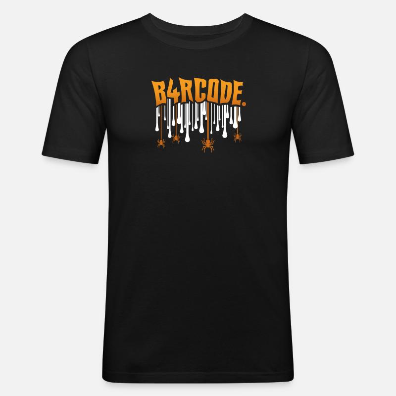 B4RCODE. Halloween - Männer Slim Fit T-Shirt - Schwarz