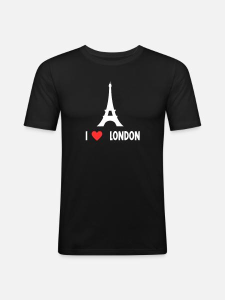 I love london - Men's Slim Fit T-Shirt - black