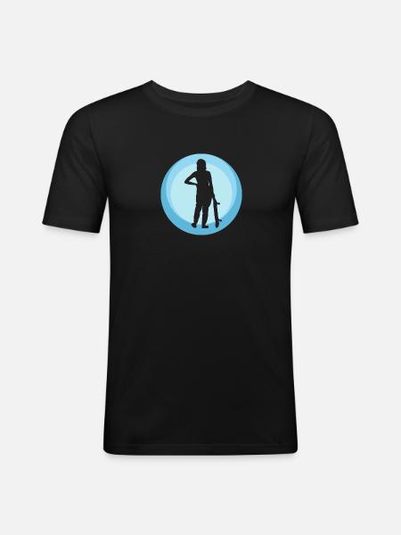 Ollie Skating - Men's Slim Fit T-Shirt - black