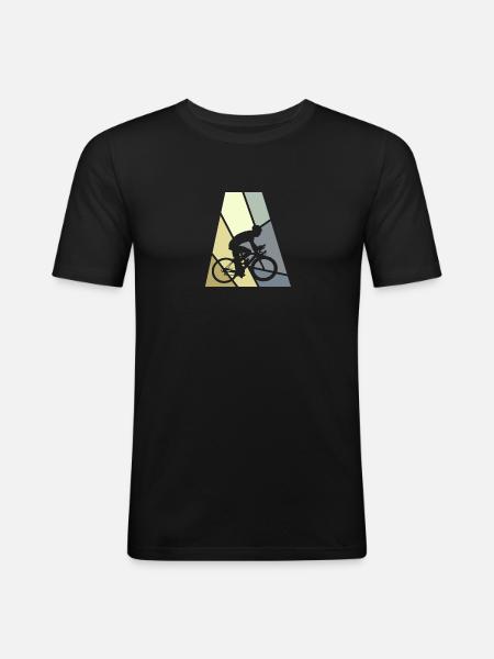 Radfahrer Bicycle - Männer Slim Fit T-Shirt - Schwarz