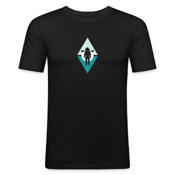 Imker Wabe Nektar - Männer Slim Fit T-Shirt - Schwarz - Vorne - Nik (191cm)