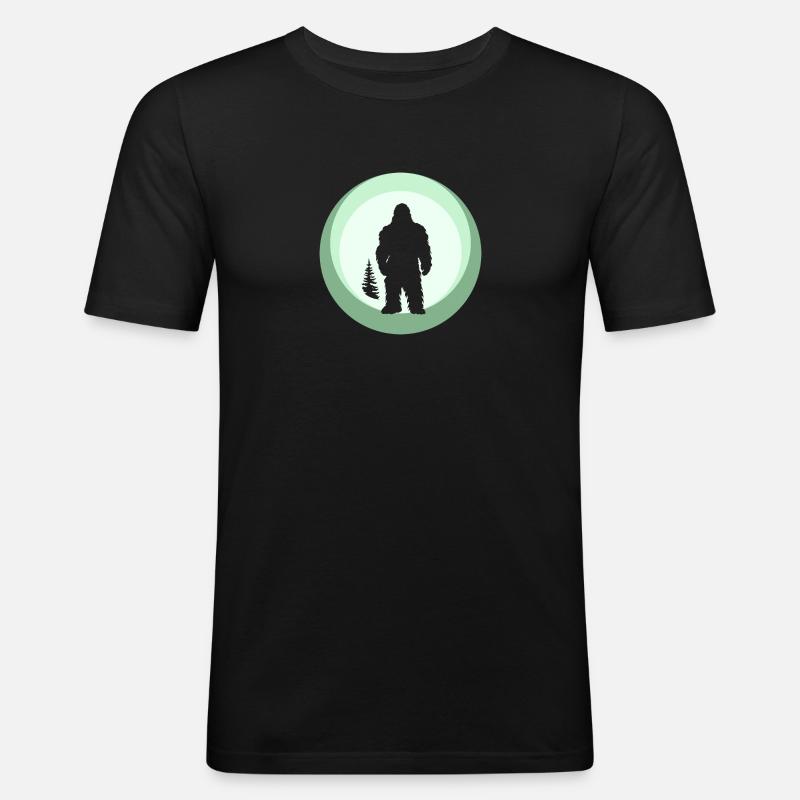 Lochness Yeti Yeti - Männer Slim Fit T-Shirt - Schwarz