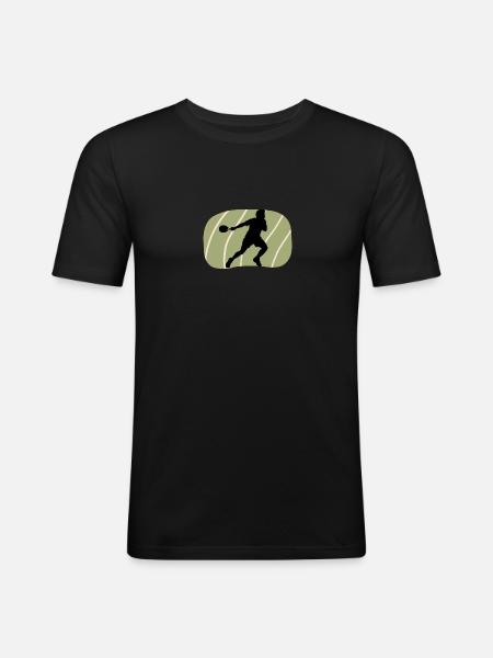 Squashschläger Squashschläger Squash Spieler - Männer Slim Fit T-Shirt - Schwarz