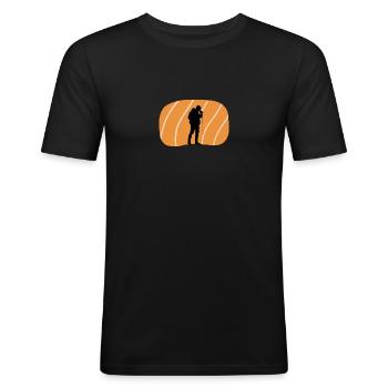 Beatboxing DJ Streetmind - Männer Slim Fit T-Shirt - Schwarz - Vorne - Nik (191cm)