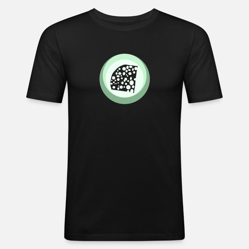 Käse Burger Feinschmecker - Männer Slim Fit T-Shirt - Schwarz