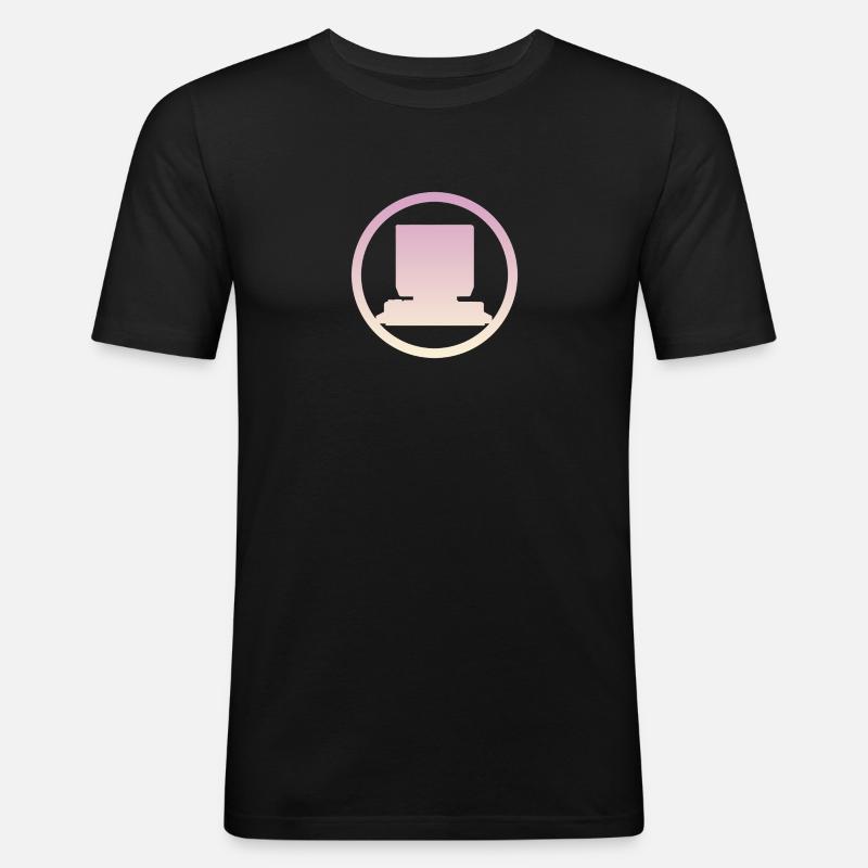 Computerarbeit Computer Computer - Männer Slim Fit T-Shirt - Schwarz