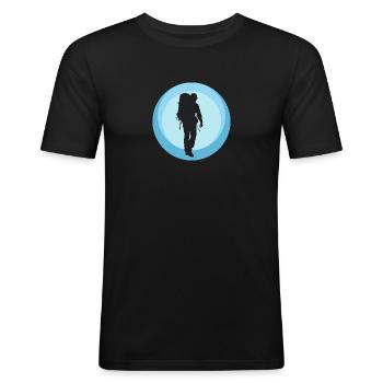 Backpacking Backpacker Pilgrims - Men's Slim Fit T-Shirt - black - Front - Nik (191cm)