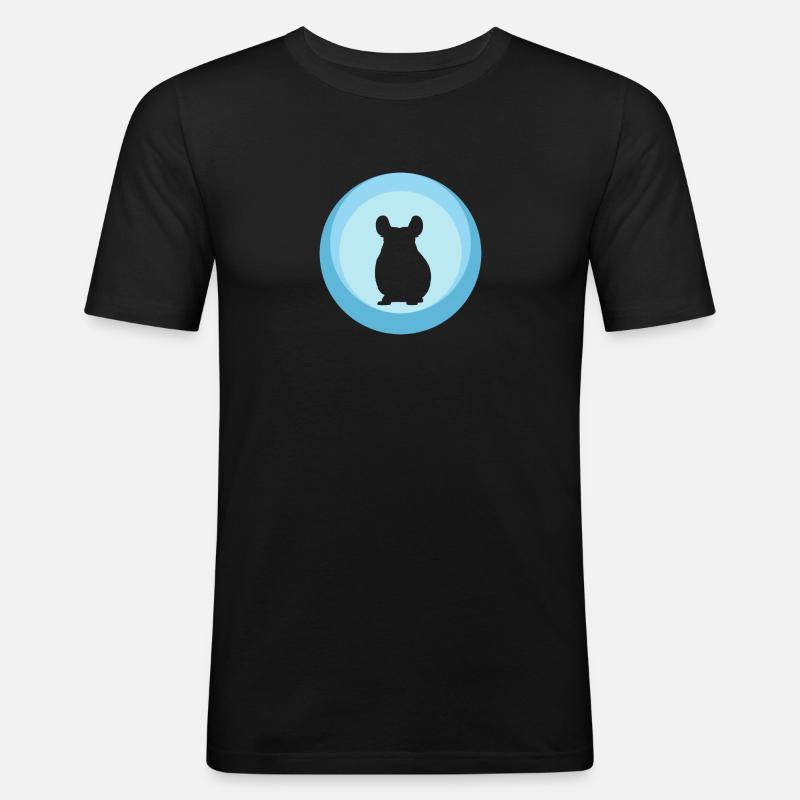 Chinchilla Mäuschen Mäuschen - Männer Slim Fit T-Shirt - Schwarz