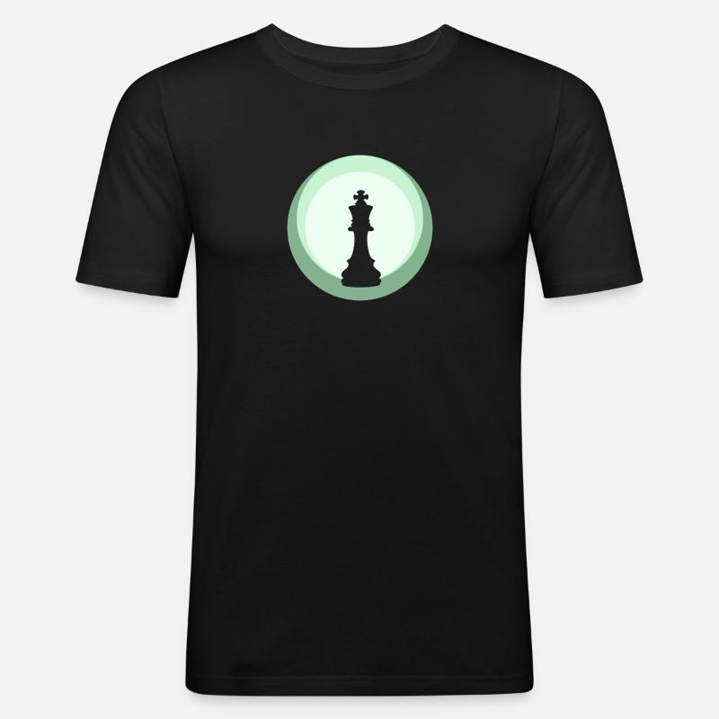 Échecs Échecs Pièces d’échecs - T-shirt près du corps Homme - noir
