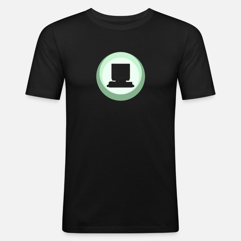 Computer Informatik Online - Männer Slim Fit T-Shirt - Schwarz
