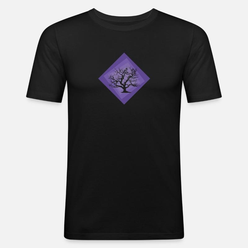 Botanik Flora Botanisch - Männer Slim Fit T-Shirt - Schwarz