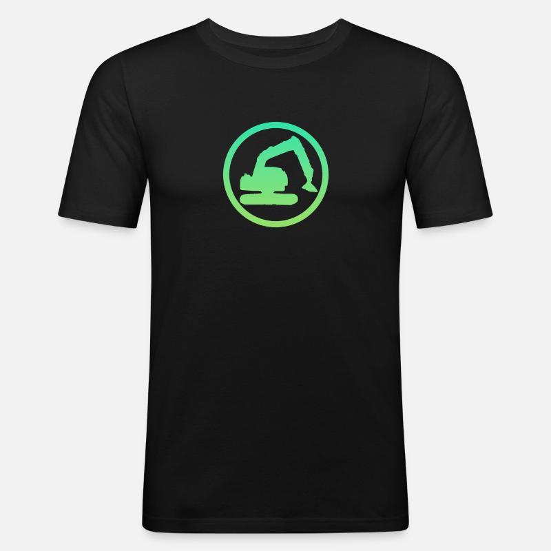 Baggerfahrer Baggerfahrerin Bagger - Männer Slim Fit T-Shirt - Schwarz