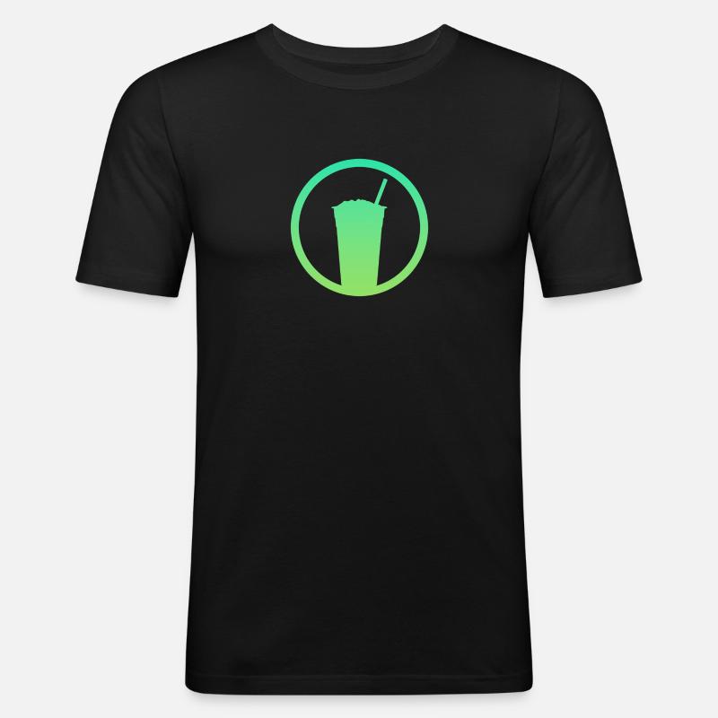 Bubble Tee Bubble Tea - Männer Slim Fit T-Shirt - Schwarz