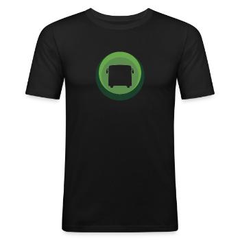 Busfahrer Fahrer Öffentliche Verkehrsmittel - Männer Slim Fit T-Shirt - Schwarz - Vorne - Nik (191cm)