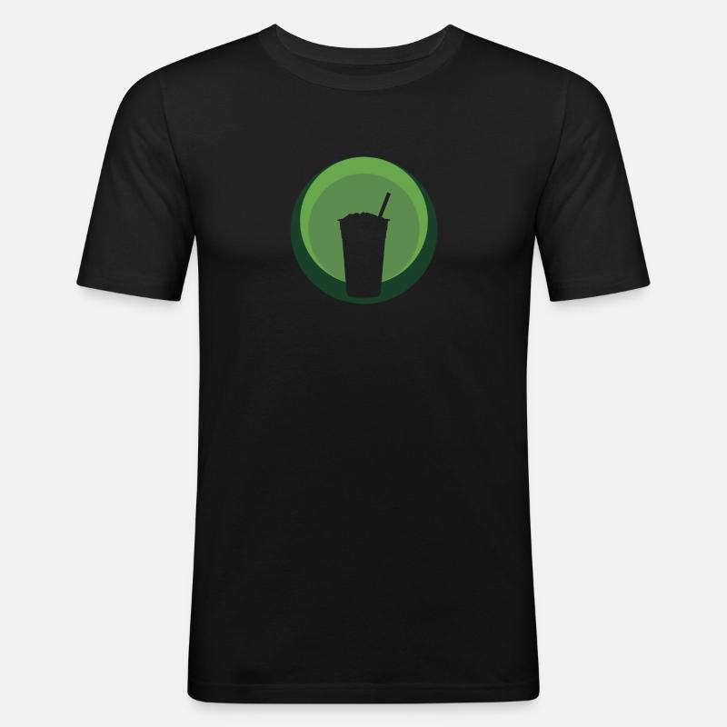 Tee Bubble Tea Boba - Männer Slim Fit T-Shirt - Schwarz