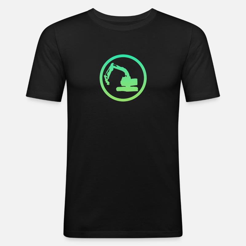 Baggerfahrer Baustelle Baggerfahrer - Männer Slim Fit T-Shirt - Schwarz