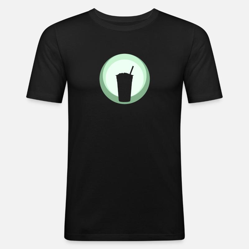 Tee Bubble Tea Bubble - Männer Slim Fit T-Shirt - Schwarz