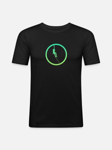 Climber Rope Climbing Climber - Men's Slim Fit T-Shirt - black