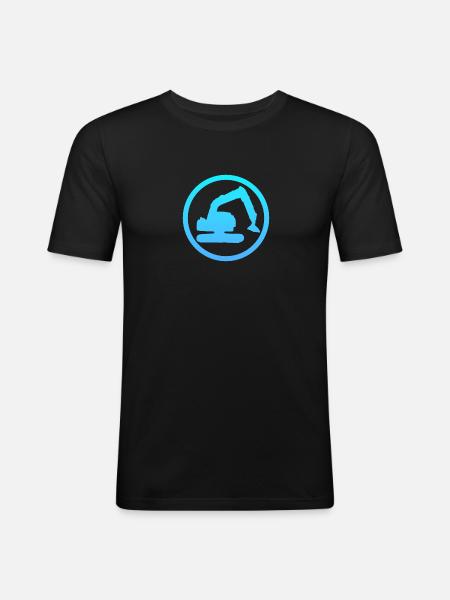 Baggerfahrer Baggerfahrer Hausbau - Männer Slim Fit T-Shirt - Schwarz