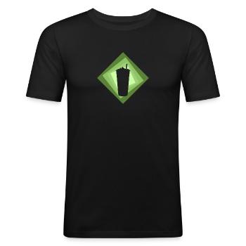 Bubble Tea Bubble Bubble - Männer Slim Fit T-Shirt - Schwarz - Vorne - Nik (191cm)