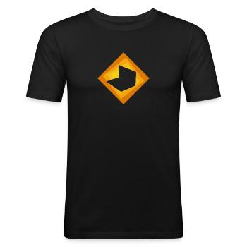 Blogger Homepage Writing - Men's Slim Fit T-Shirt - black - Front - Nik (191cm)